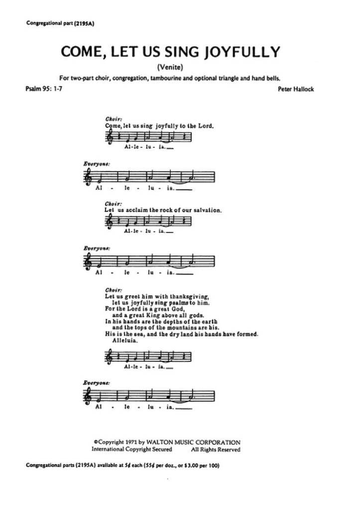 Come, Let Us Sing Joyfully